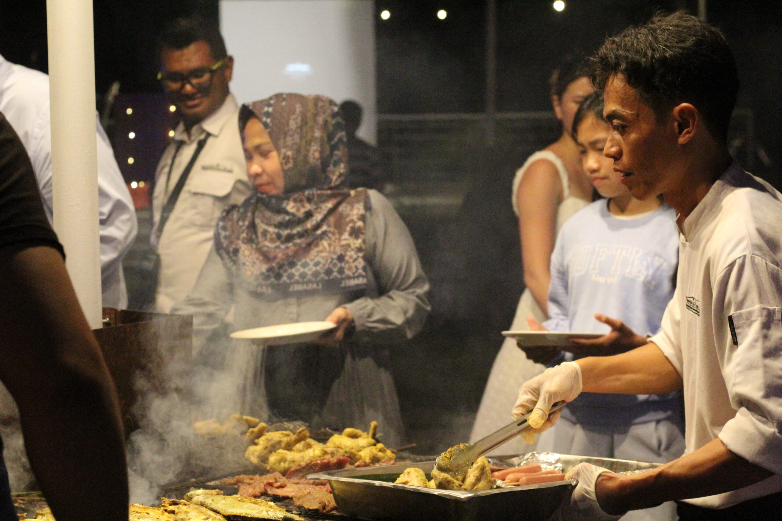 A barbeque live cookout
