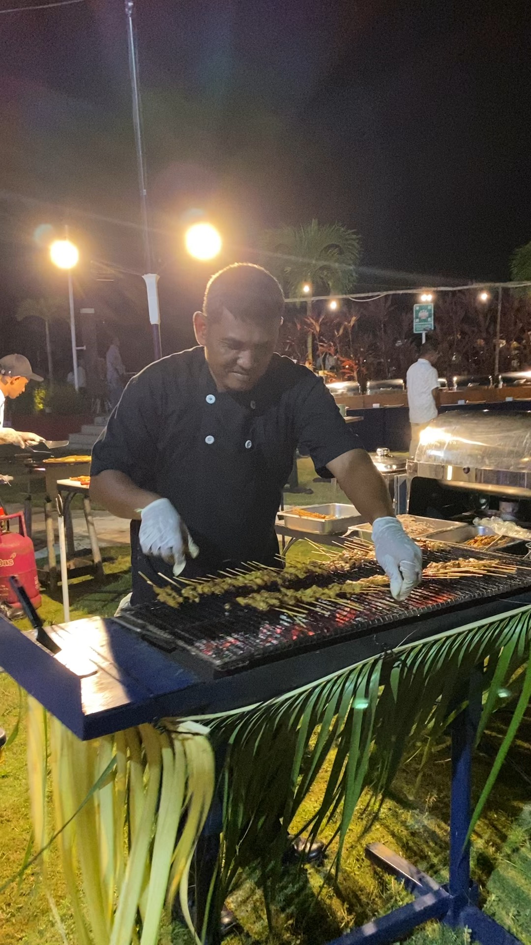Barbeque live cookout for group dinner