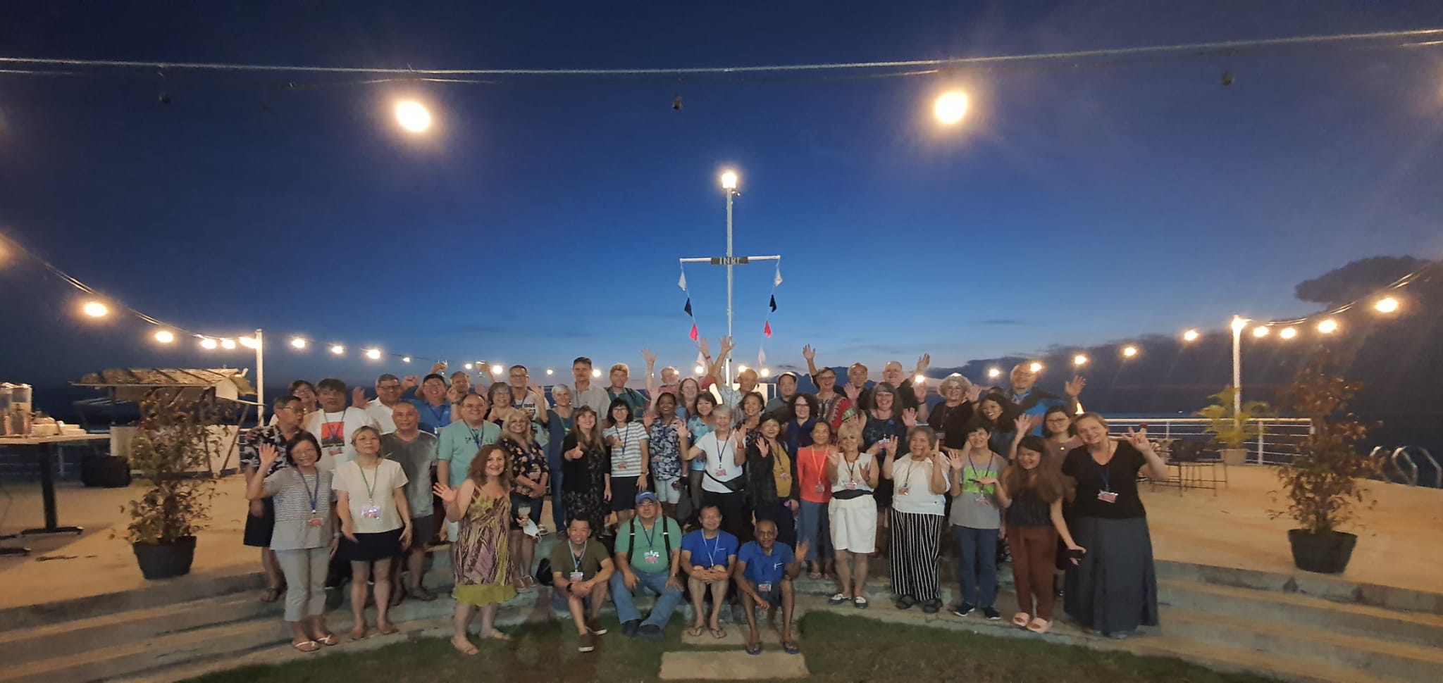 Photo session after group dinner at Concert Deck