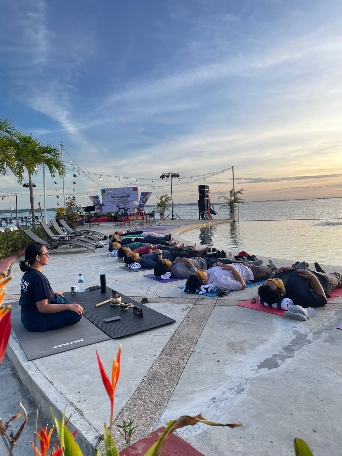 Ready for a Yoga at the most beautiful sunset spot in Lagoi_