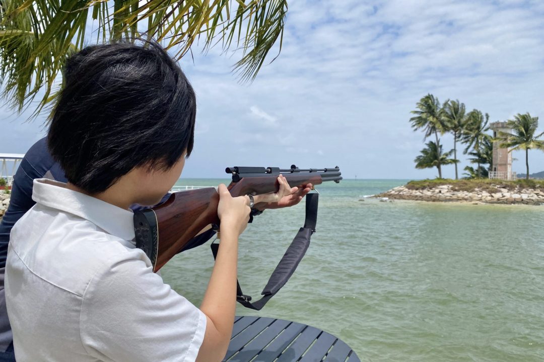Are you sure could aim that old lighthouse with your rifle_